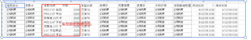 违规报价原始数据